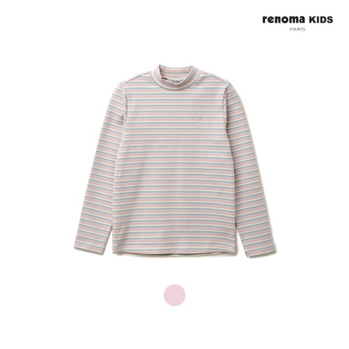 [레노마키즈]여아무지개 반목 티셔츠 핑크(R2241T154_10)